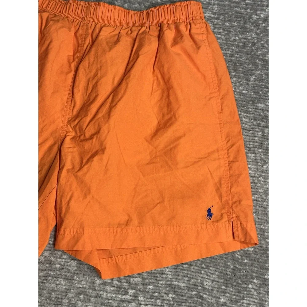 Polo Sport Ralph Lauren Swim Trunks Men's 32 Orange Lined Nylon